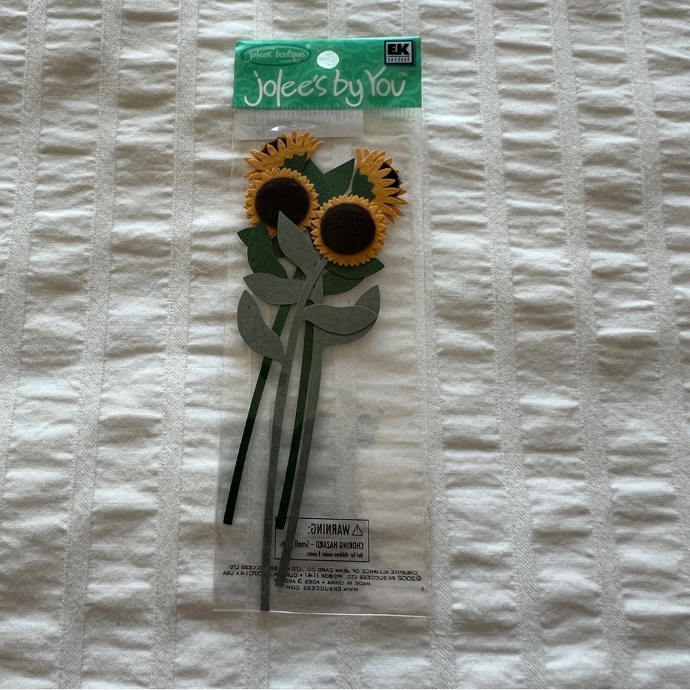 NWT VTG Jolee's By You Sunflowers Dimensional Scrapbooking Accents